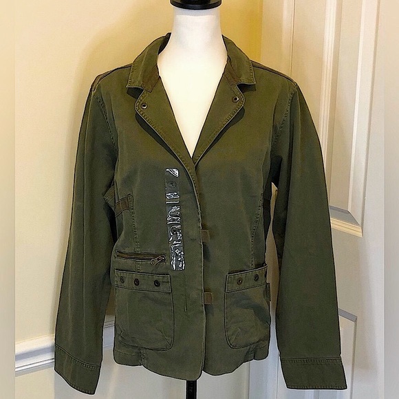 COLUMBIA Womens Bridgeport Olive Green Shirt Jacket Size XL NWT - Picture 2 of 14